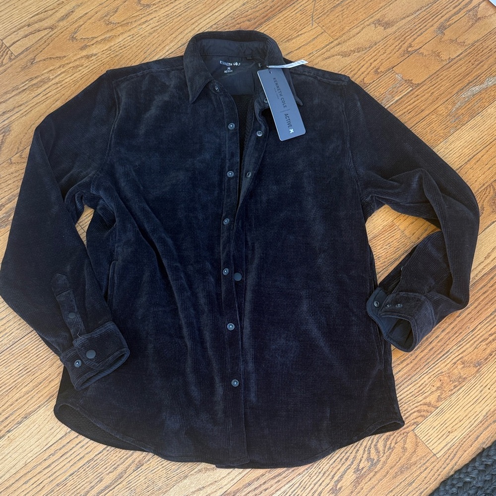 Kenneth Cole Black Corduroy Shirt